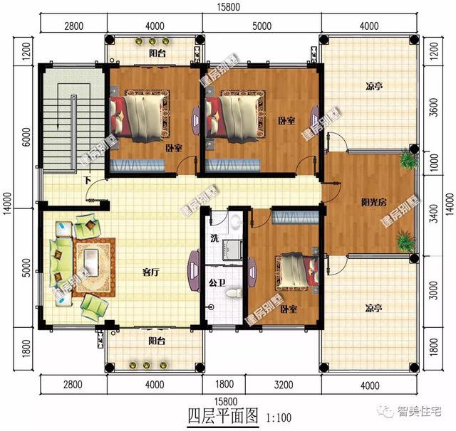 气派惹人爱的一栋四层别墅，带阳光房和观景凉亭，看过的都喜欢