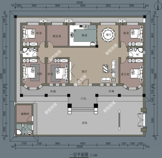 有鸡有鸭有菜园，这才是真正的农家院，5套别墅图纸分享