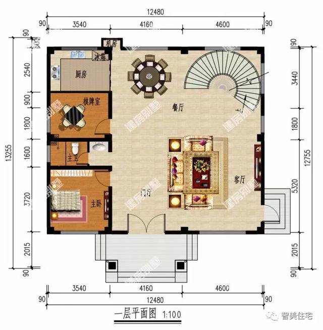 2栋带旋转楼梯的漂亮别墅，村民无不羡慕，很多人来仿建