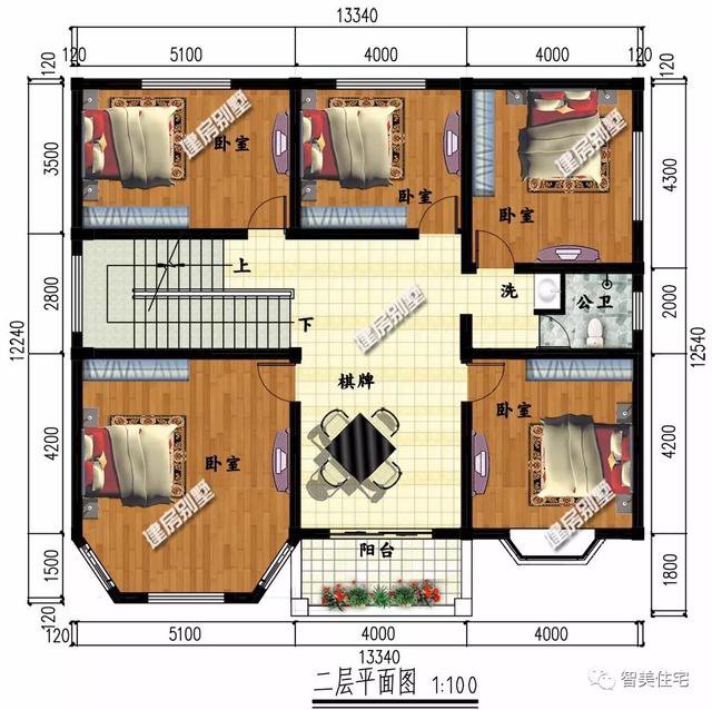 外型很精致的两层小别墅，配多边形窗采光好，每栋造价25万