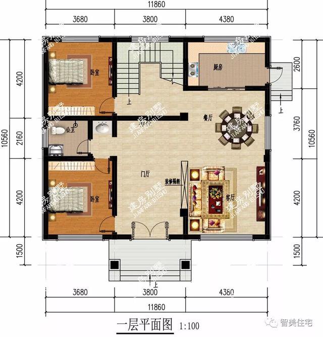 宽11-12米的三层农村别墅，第一栋造价30万，外观布局都好