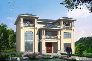 宽16-17米农村自建别墅案例，有欧式豪宅，也有商住两用房。