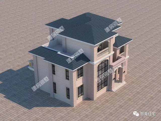 八栋宽16-17米间的农村别墅，有欧式豪宅，也有商住两用房