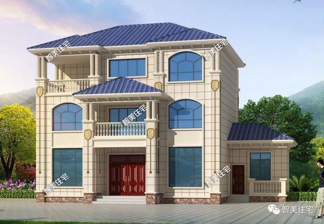 八栋宽16-17米间的农村别墅，有欧式豪宅，也有商住两用房