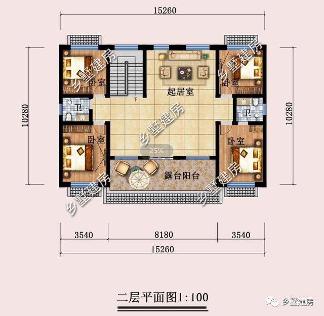 15X10米二层新中式别墅，精致又实用，有庭有院才是家