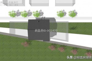10×12m现代新中式别墅方案，体块上凹凸有致，给人以活跃的效果。