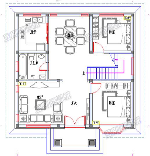 3套大气欧式别墅设计图 占地120平米内 户型经典不易过时，造价低
