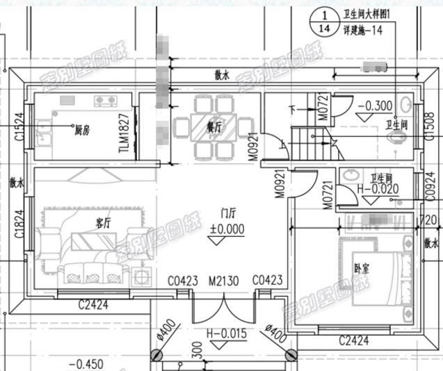 3套大气欧式别墅设计图 占地120平米内 户型经典不易过时，造价低