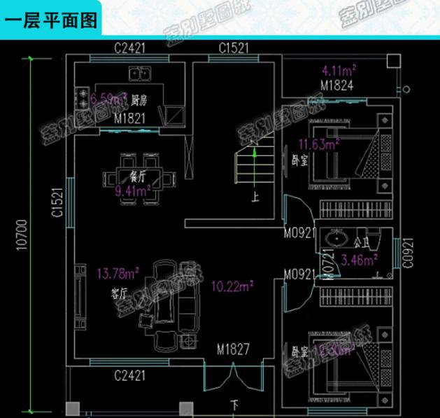 3套大气欧式别墅设计图 占地120平米内 户型经典不易过时，造价低