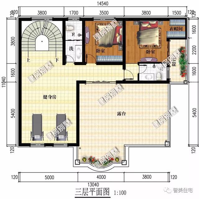 六栋带旋转式楼梯，客厅挑空设计的农村别墅，每款都是明星户型