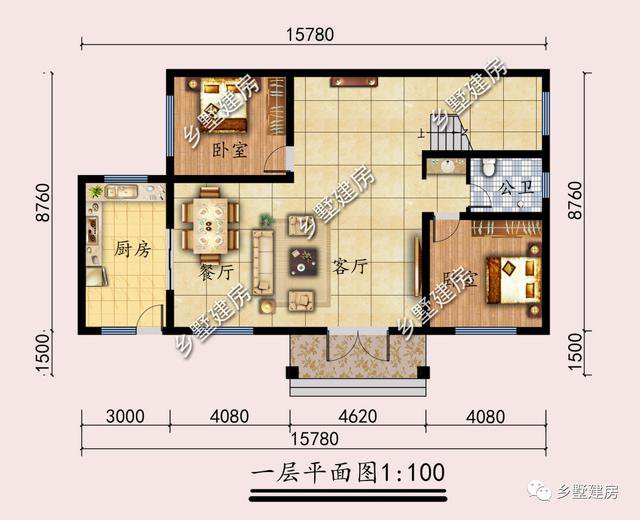 三层现代风小别墅,占地150平38万就能建,美观又实用
