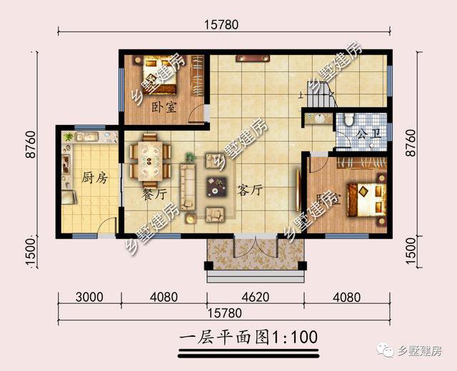 三层现代风小别墅，占地150平38万就能建，美观又实用