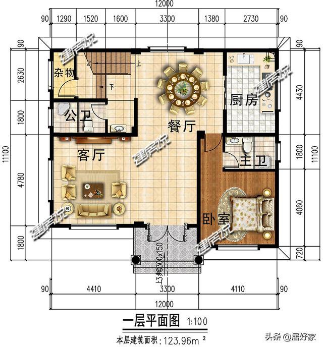 3款占地120平的别墅，30多万建，村里人都排队上门找你要图纸