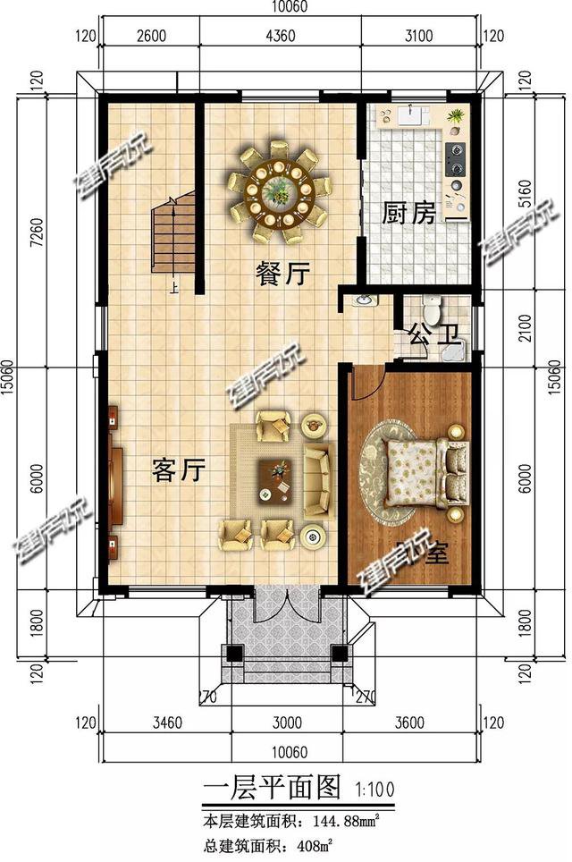 面宽10米别墅，内部布局贼厉害，听说有人搬砖也想建