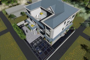 自建三层别墅设计图纸，将欧式别墅的浪漫和优雅展露无遗。