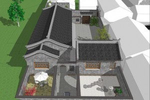 中式民居别墅设计方案，整体展现出古韵和历史感。