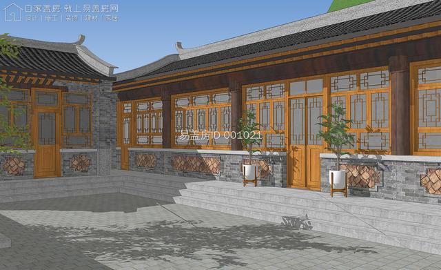中式民居/4室2厅4卫1厨1储物1茶室，可做民宿