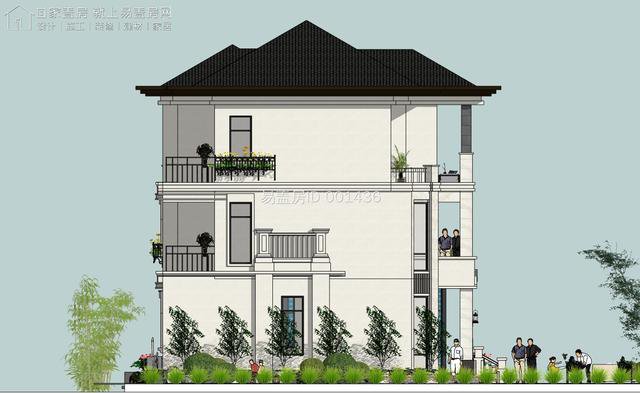 河南周口王家欧式别墅，建筑尺寸：20.4m×11.1m，造价：95.6万元