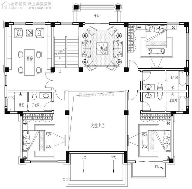 100万以内三层别墅堂屋挑空设计？这样的户型进门就感觉高大上