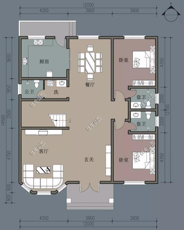 农村自建房大露台如何设计？精选5套户型，最后一套顶层露台大赞
