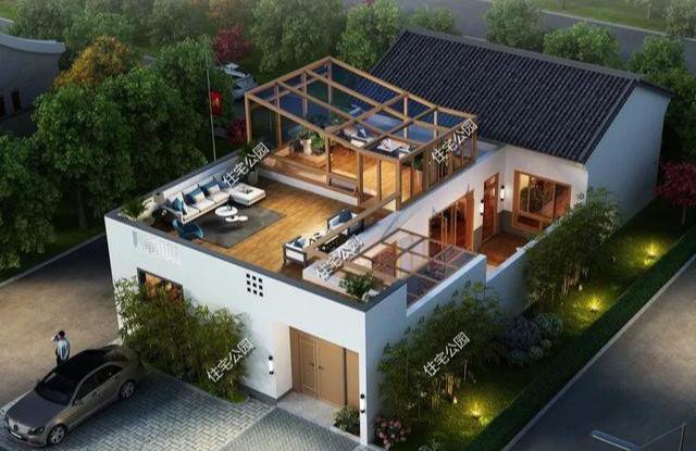 农村自建房大露台如何设计？精选5套户型，最后一套顶层露台大赞