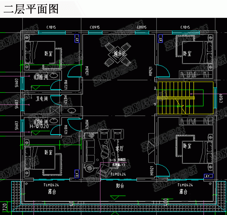 25万二层现代简约小别墅，卧室换成厨房，两种布局任意选