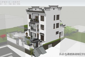 12.8×13m徽派别墅设计图纸，简约又实用，最适合养老生活！