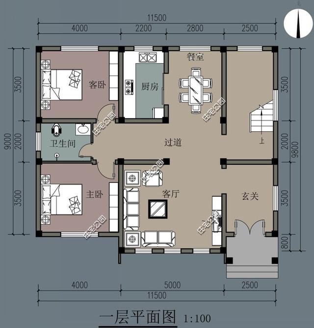 农村自建房，平屋顶比坡屋顶更加方便与实惠，精选5套坡屋顶户型