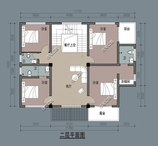 农村自建房，平屋顶比坡屋顶更加方便与实惠，精选5套坡屋顶户型