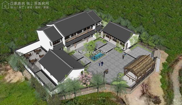 双拼三合院/古风/2层 /10室12卫1厨1堂室1书吧1学堂