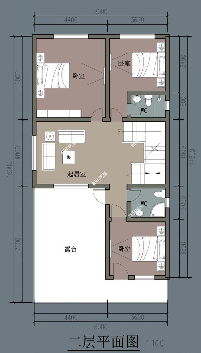 精选图库：宅基地面宽8m可以盖的农村别墅，性价比超高