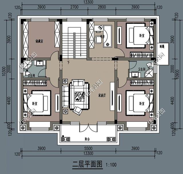 10套占地150平米的农村别墅户型，20万的造价就能建一栋