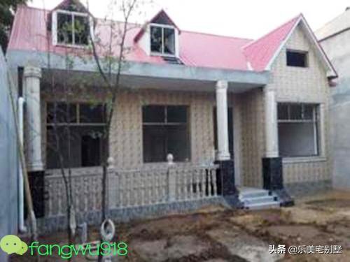 一层带阁楼农村别墅建设施工案例，多卧室带套房