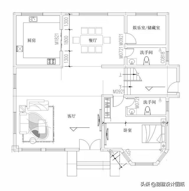 三层欧式豪华自建房别墅施工图纸，户型图免费赠送，回家35万建好