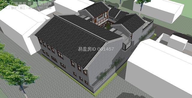 中式四合院2层 / 11室 2厅 11卫 1厨5衣帽 2露台 2车库