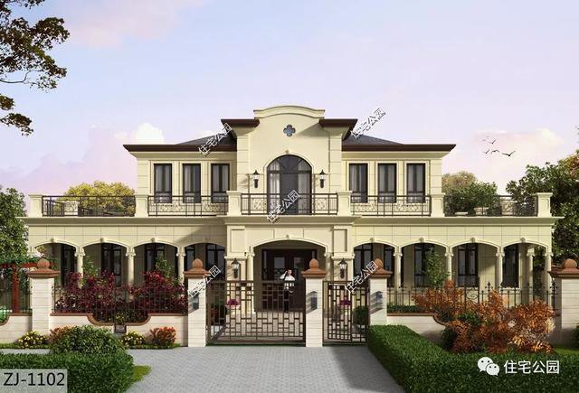 农村自建房你只会建欧式？不妨看看这5套法式户型，更浪漫更美丽
