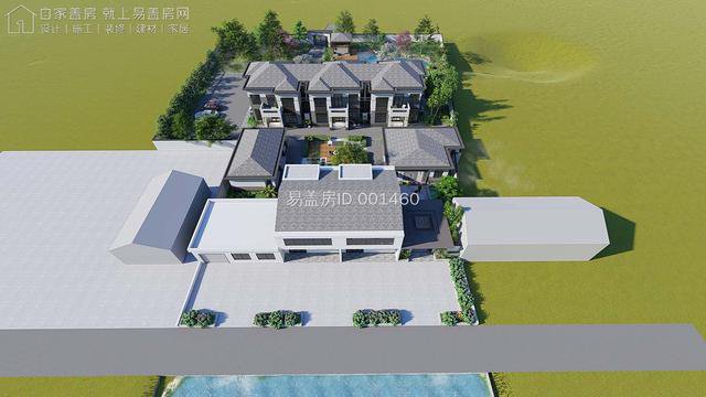 易盖房湖南常德大家族实用型新中式三合院布局