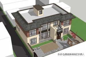 17.2×11.7m新中式别墅设计案例，待客空间开阔大气。