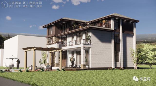 430平68万元三层新中式农村自建房