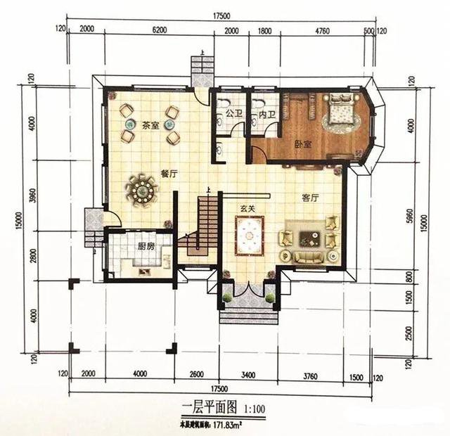 17.5m*15m，二层欧式别墅