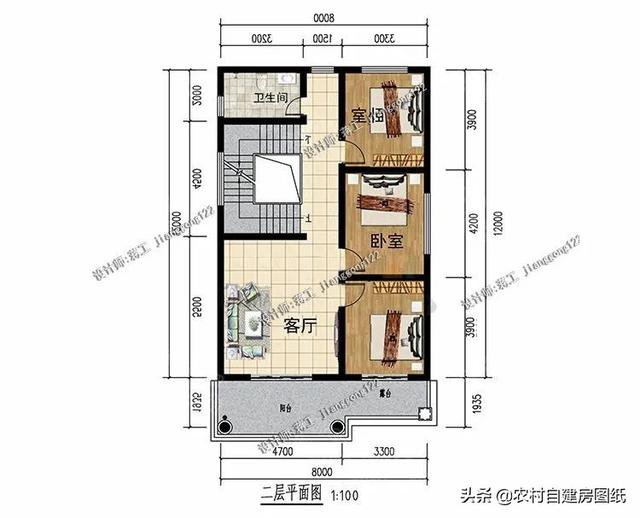2款三层农村别墅，面积差不多，风格却天差地别