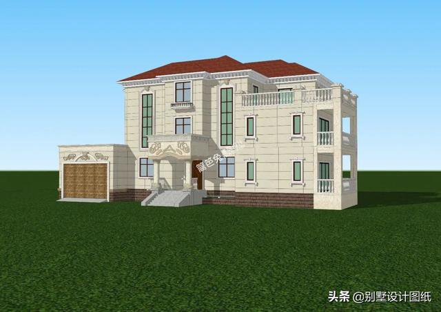 1100平米占地25X25米英伦风豪华三层别墅，下沉式花园带地下室