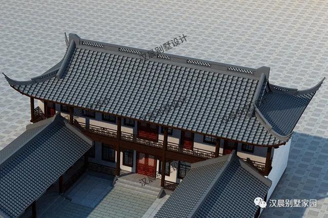 1层原生态中式别墅，效果图堪称古典建筑写真，真美！