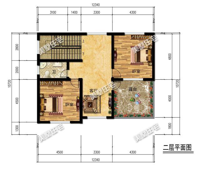 农村4栋简欧别墅，外观就已如此好看，室内布局更是没话说