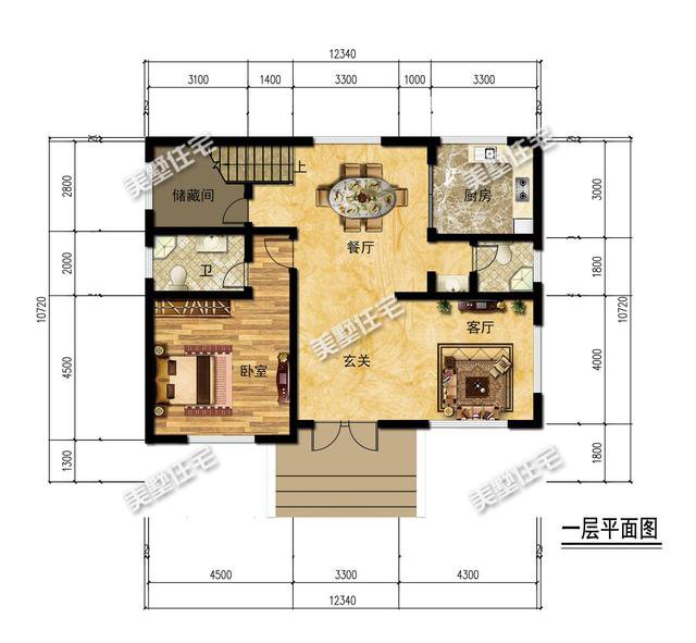 农村4栋简欧别墅，外观就已如此好看，室内布局更是没话说