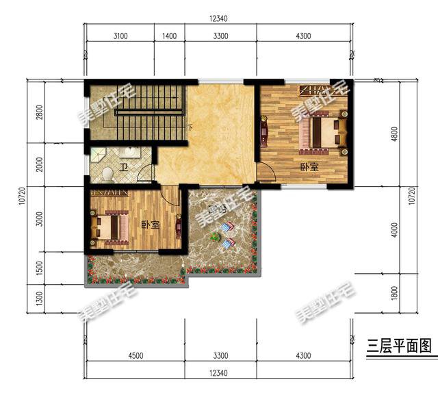 农村4栋简欧别墅，外观就已如此好看，室内布局更是没话说