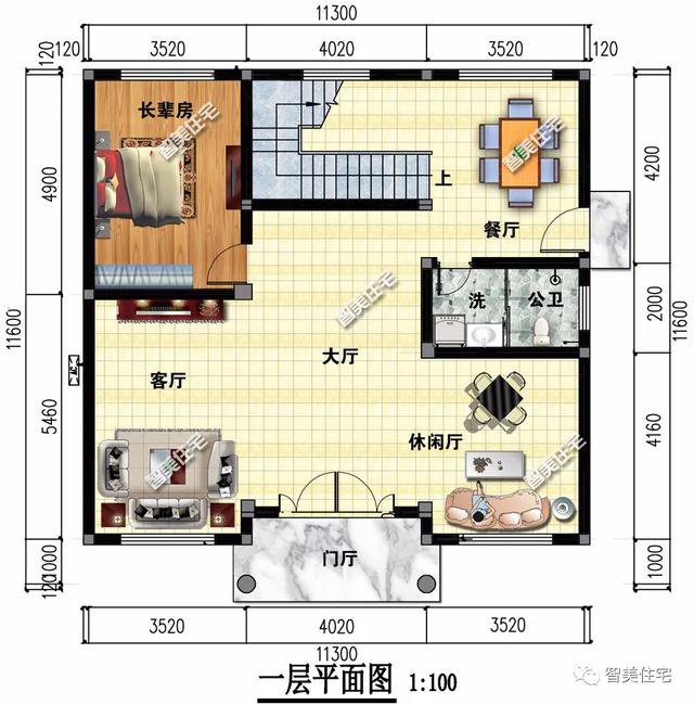 3栋宽11.3米的农村简欧别墅，经典户型，年年都有人要建