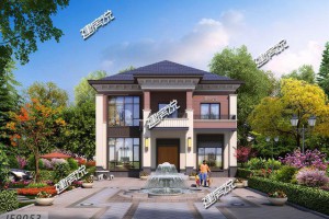 户型方正的2层别墅效果图，主体最低33万建。