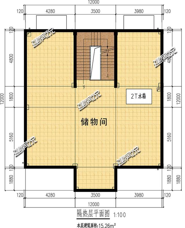 12X12米，盖一栋户型方正的二层别墅，美爆了