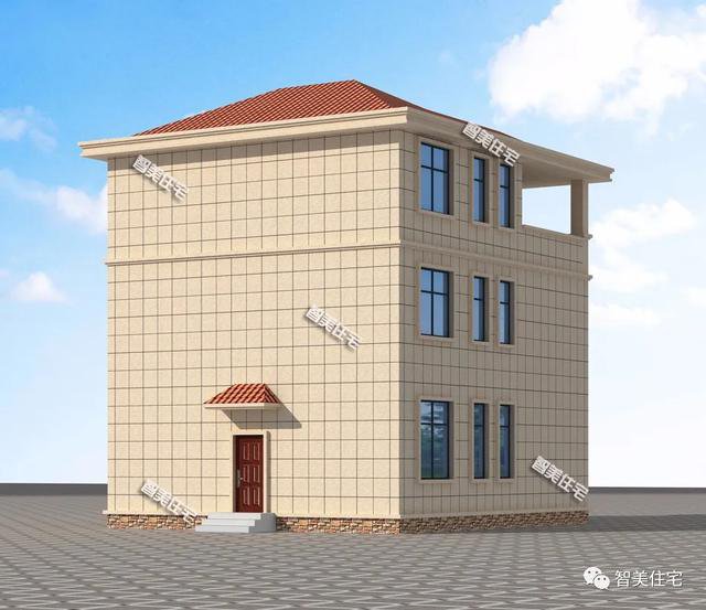 9.3×12米农村别墅，配堂屋且南北通透，主体造价30万